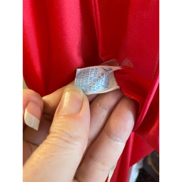 vintage 1970s magenta nylon vanity fair nightgown 70s loungewear med disco pink - Picture 9 of 10